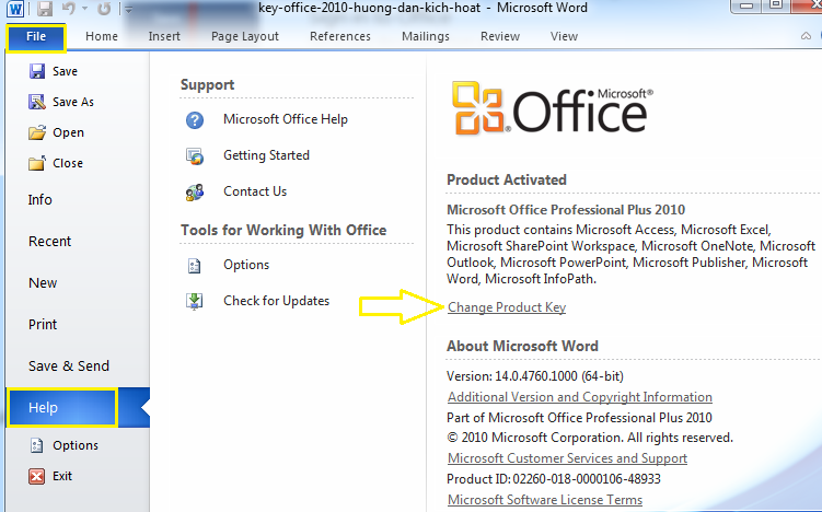 Cách nào là phổ biến và đơn giản nhất để active Office 2010? 
